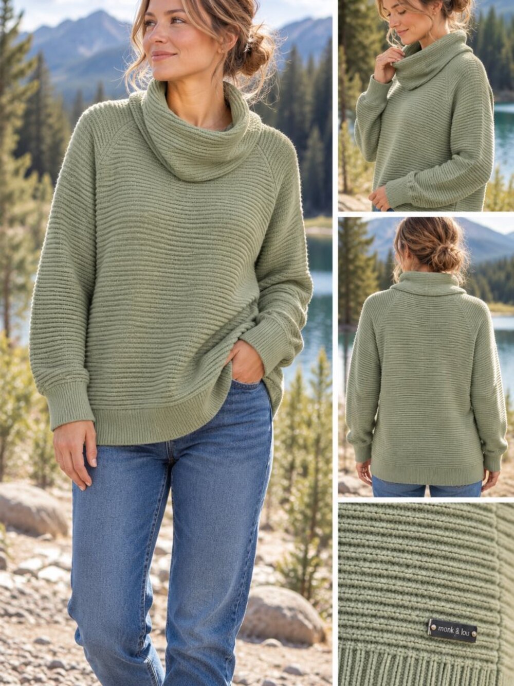 Monk & Lou sweater in light green size S